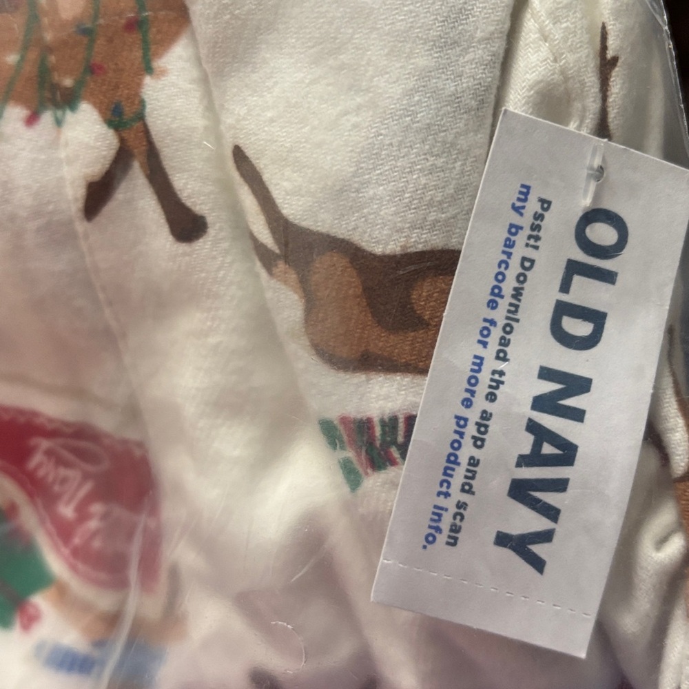 New Old Navy flannel Christmas Festive Reindeer Print Pajama Set women’s 3X - Picture 8 of 9